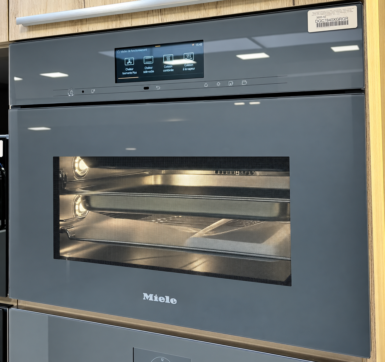 Four Miele Graphite Oven en Vitrine